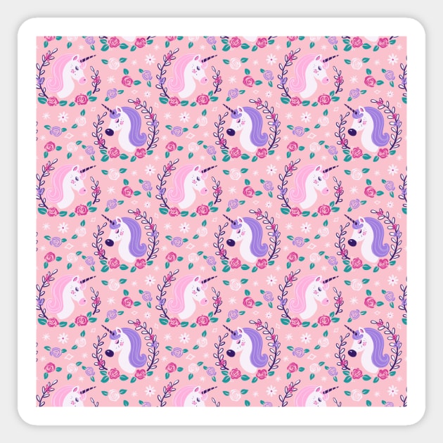 Cute Uni Pattern Sticker by Alexandra Franzese